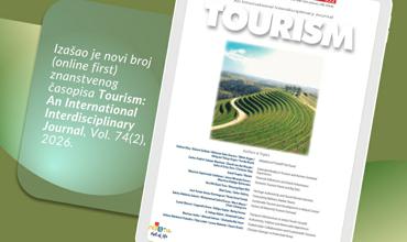 Izašao je novi broj časopisa Tourism: An Intern...